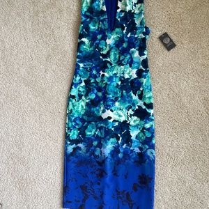 Vince Camuto, sheath, below the knee, turquoise, size 10 dress.